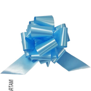 50 COCCARDA Nastro 50MM AZZURRO 14 Rapid SVELTO Tirante Matrimoni Auto Feste Eventi Vari