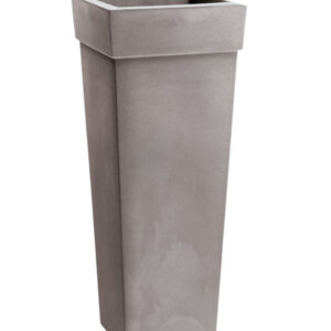 VASO RESINA GERYON 40X40 H100 CENERE