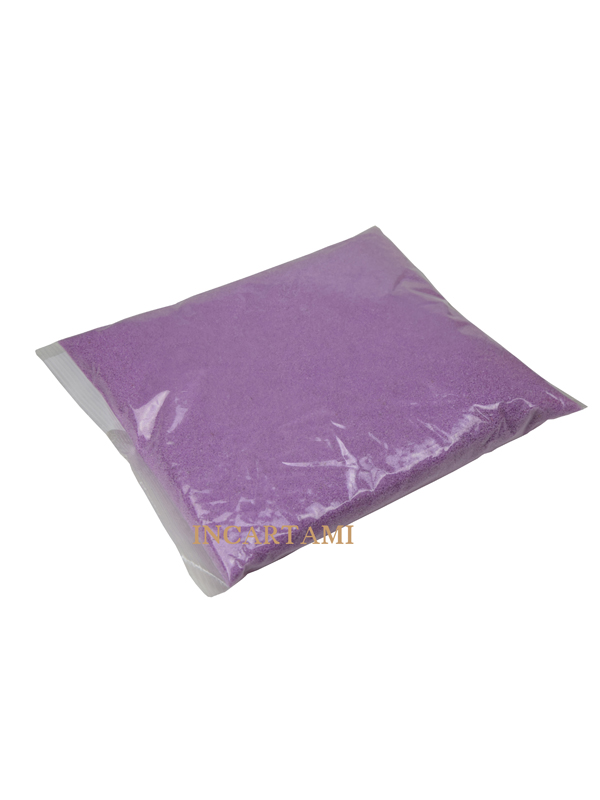 1 KG SABBIA COLORATA 04-07 MILLIMETRI PER COMPOSIZIONI FLOREALI HOBBY FAI DA TE LILLA - immagine 4