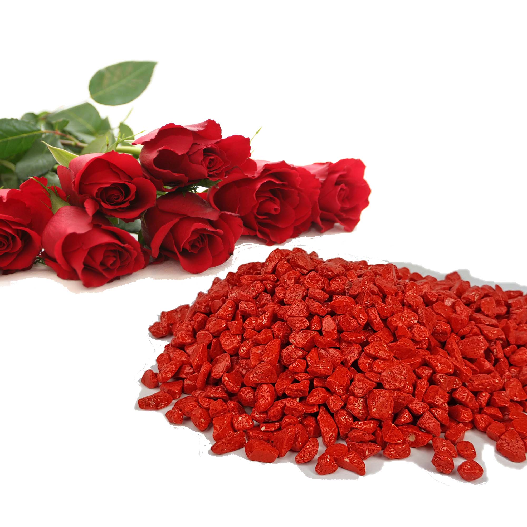 1 KG PIETRA COLORATA 05-07 MILLIMETRI PER COMPOSIZIONI FLOREALI HOBBY FAI DA TE ROSSO - immagine 4