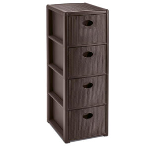 CASSETTIERA ELEGANCE 30X40X80 4 SL MOKA