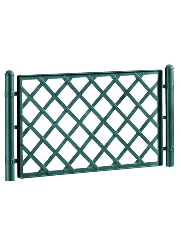 1 Spalliera per fioriera 100 VERDE misura 98 x H 52 centimetri con 2 inserti diametro 3,8 - immagine 6