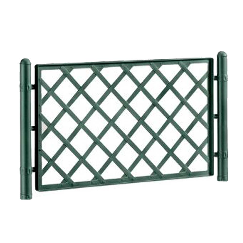 1 Spalliera per fioriera 100 VERDE misura 98 x H 52 centimetri con 2 inserti diametro 3,8 - immagine 5