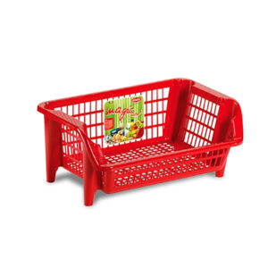 Cesto rosso porta frutta impilabile magico multiuso 54x38 Pezzi