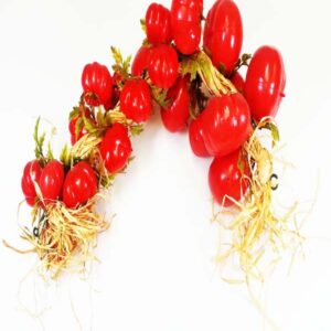 GRAPPOLO POMODORI ROSSI CON RAFFIA NATURALE