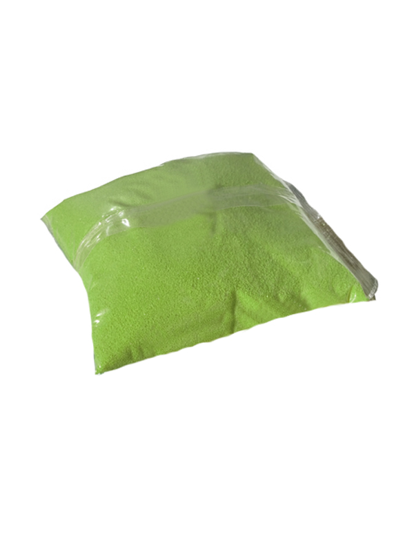 1 KG SABBIA COLORATA 04-07 MILLIMETRI PER COMPOSIZIONI FLOREALI HOBBY FAI DA TE VERDE MELA - immagine 3
