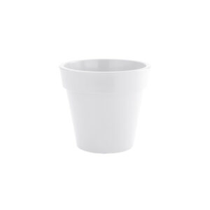 VASO ZEUS RESINA D30 H26 BIANCO GLOSS