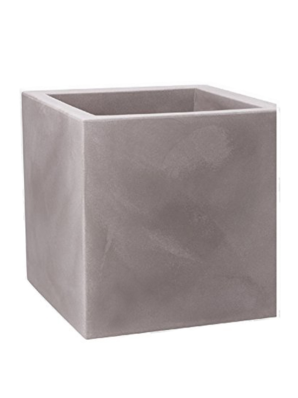 VASO CUBO RESINA MODUS 40 CENERE