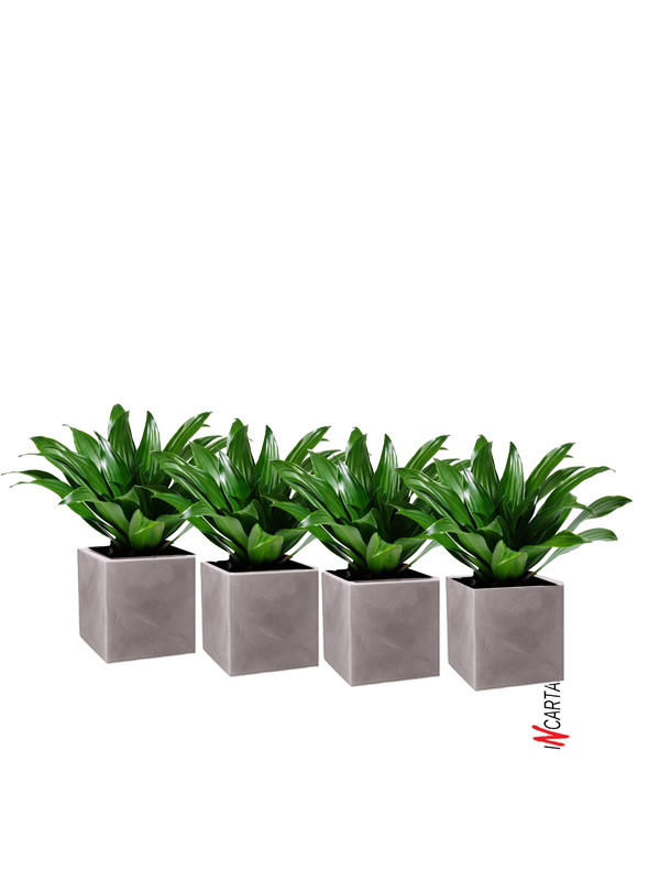 VASO CUBO RESINA MODUS 40 CENERE - immagine 6
