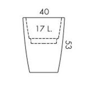 VASO RESINA TYLUS MAT D40 H53 ANTRACITE