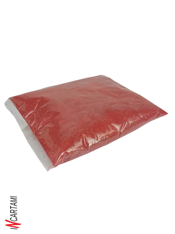 1 KG SABBIA COLORATA 04-07 MILLIMETRI PER COMPOSIZIONI FLOREALI HOBBY FAI DA TE ROSSO PERLA - immagine 3