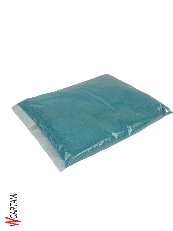 La sabbia TURCHESE PERLA da 1 kg, con una dimensione di 0 mm, di fai-da-te e hobby creativo. - immagine 3
