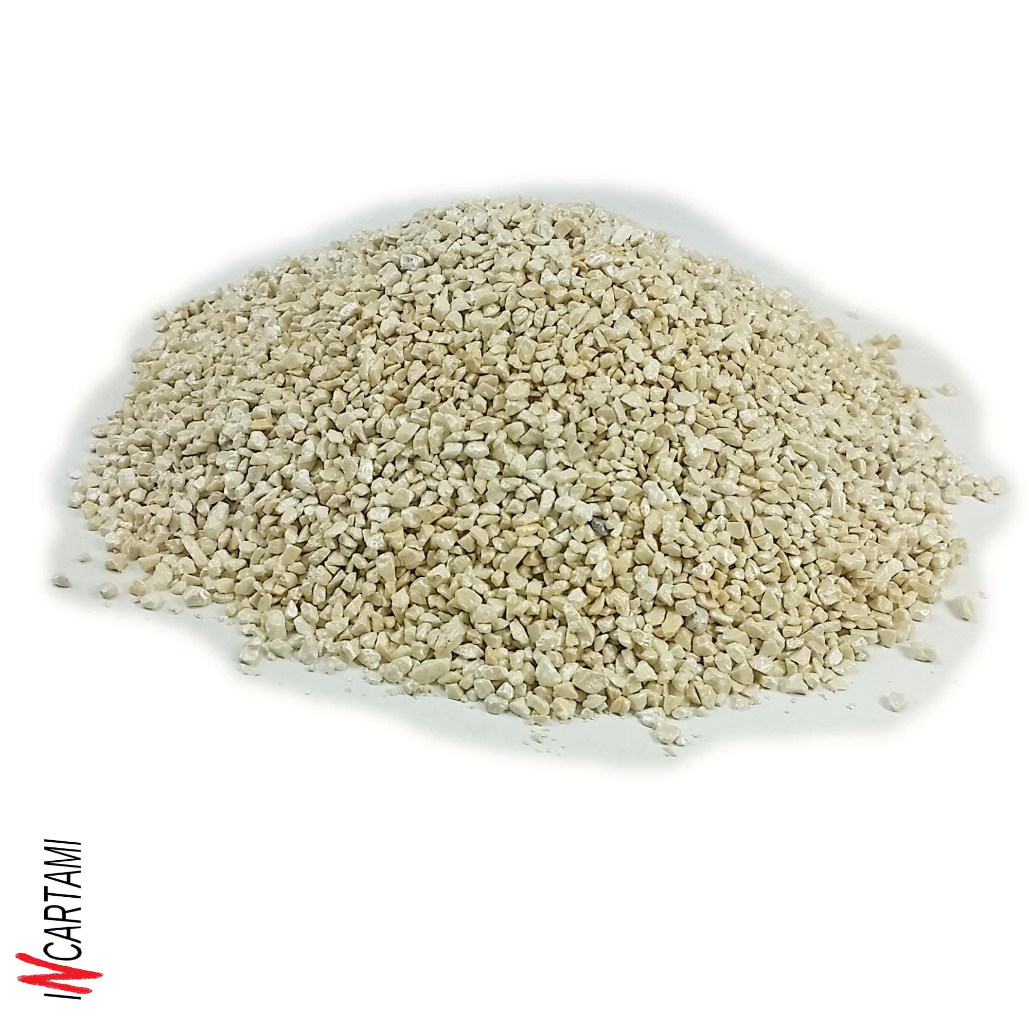 1KG BUSTA sassi , 3-6 MM MILLIMETRI PER COMPOSIZIONI FLOREALI HOBBY FAI DA TE BIANCO PERLA - immagine 3