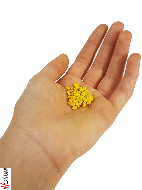 1KG BUSTA sassi , 3-6 MM MILLIMETRI PER COMPOSIZIONI FLOREALI HOBBY FAI DA TE GIALLO 79 - immagine 4
