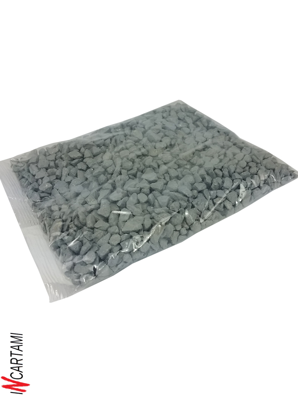 1 KG PIETRA COLORATA 05-07 MILLIMETRI PER COMPOSIZIONI FLOREALI HOBBY FAI DA TE GRIGIO - immagine 3