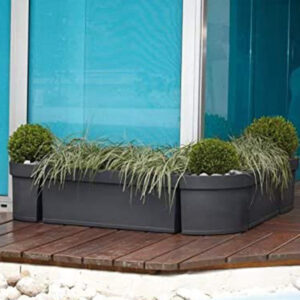 VASO RESINA THEMIS 40X40 H40 ANTRACITE