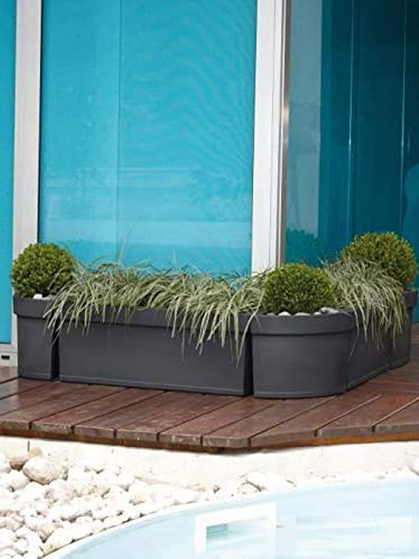 VASO RESINA THEMIS 40X40 H40 ANTRACITE