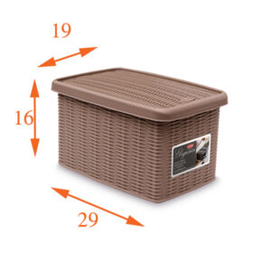 Scatola MAGICA multiuso TORTORA chusa 29x19x16 cm con coperchio massima versatilità per bagno, cucina e ufficio