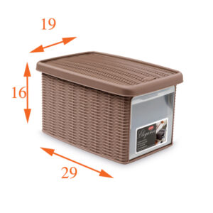 Scatola MAGICA multiuso TORTORA aperta 29x19x16 cm con coperchio massima versatilità per bagno, cucina e ufficio