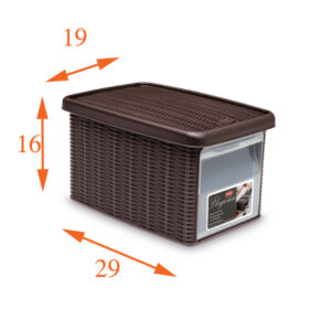 Scatola MAGICA multiuso MOKA aperta 29x19x16 cm con coperchio massima versatilità per bagno, cucina e ufficio