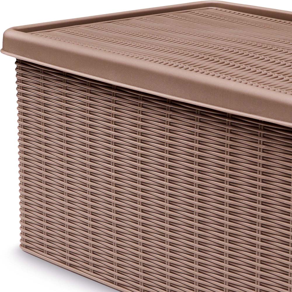 Scatola MAGICA multiuso MOKA chiusa 39x29x21 cm con coperchio massima versatilità per bagno, cucina e ufficio - immagine 3