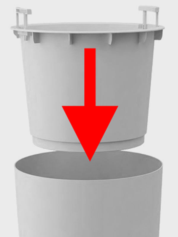 VASO CONCA STYLE D38 H30 BIANCO - immagine 2