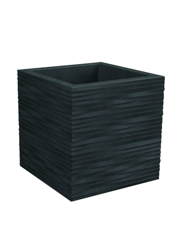 VASO CUBO ELEGANCE 40X40 ANTRACITE