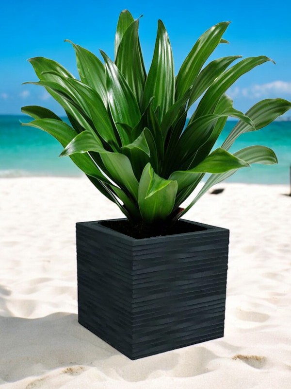 VASO CUBO ELEGANCE 40X40 ANTRACITE - immagine 5