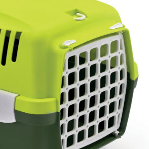 Trasportino GULLIVER 1 verde chiaro e scuro porta acciaio misure 45x29 h26 cm con manico